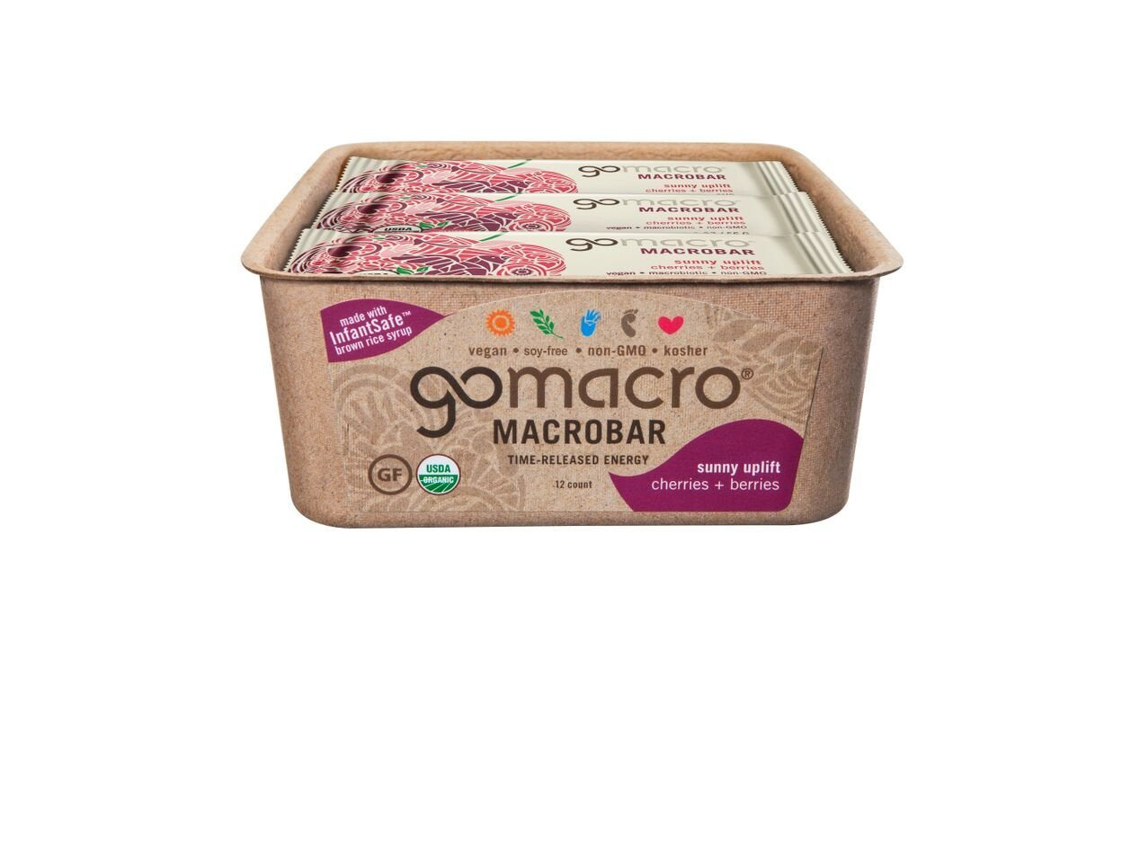 GoMacro MacroBar Organic Vegan Protein Bars - Coconut + Almond Butter + Chocolate Chips (2.3 Ounce Bars, 12 Count)