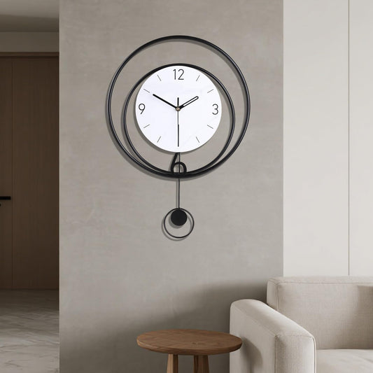 Dankeit Decorative Wall Clock,Silent Non-Ticking Quality Quartz Movement Battery Operated,Large Wall Clocks for Living Room Kitchen Home Bathroom Bedroom Wall Decor,16x16inch,White