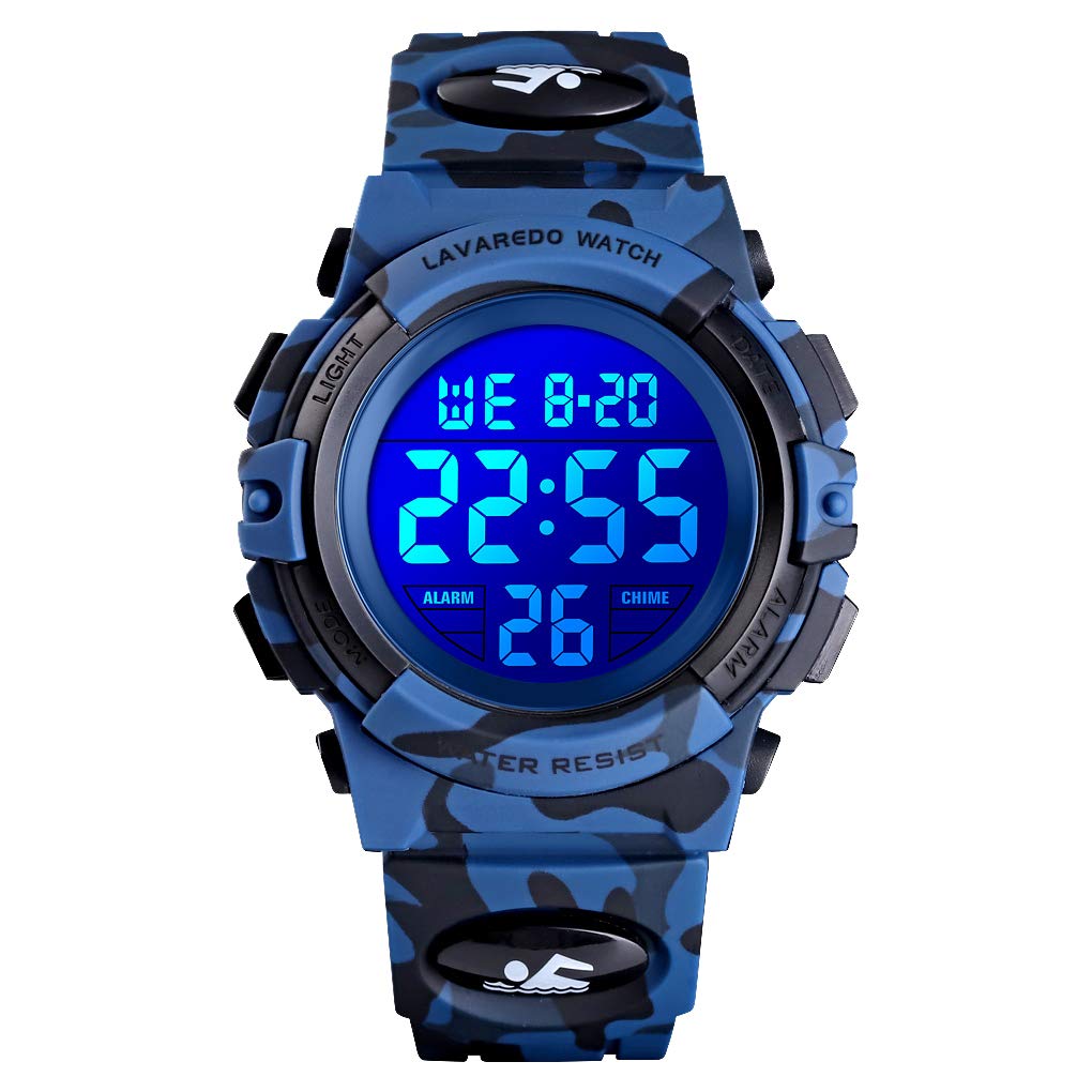 Kids Watch,Boys Watch for 3-15 Year Old Boys,Digital Sport Outdoor Multifunctional Chronograph LED 50 M Waterproof Alarm Calendar Analog Watch for Children with Silicone Band,Kids Gift
