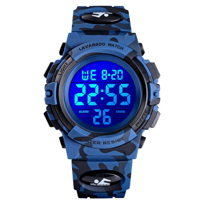 Kids Watch,Boys Watch for 3-15 Year Old Boys,Digital Sport Outdoor Multifunctional Chronograph LED 50 M Waterproof Alarm Calendar Analog Watch for Children with Silicone Band,Kids Gift