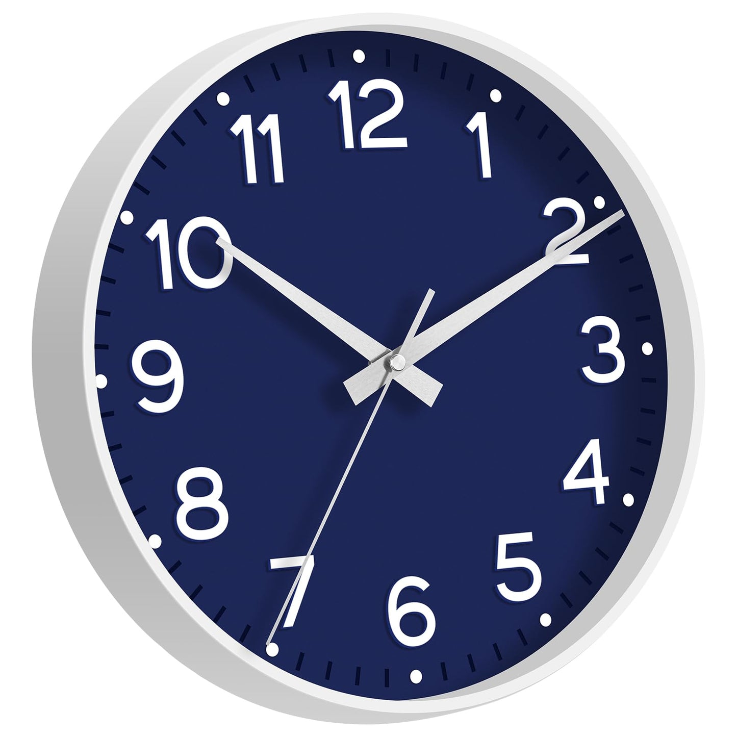 Roymnie Wall Clock Green, Silent Wall Clocks Battery Operated 8 Inch-Modern Non Ticking Analog Clock Decorative for Kitchen Office Bathroom Bedroom(Gold)