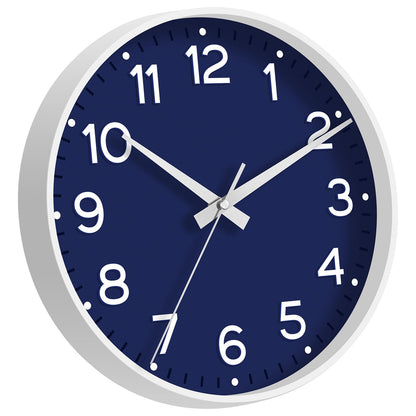 Roymnie Wall Clock Green, Silent Wall Clocks Battery Operated 8 Inch-Modern Non Ticking Analog Clock Decorative for Kitchen Office Bathroom Bedroom(Gold)
