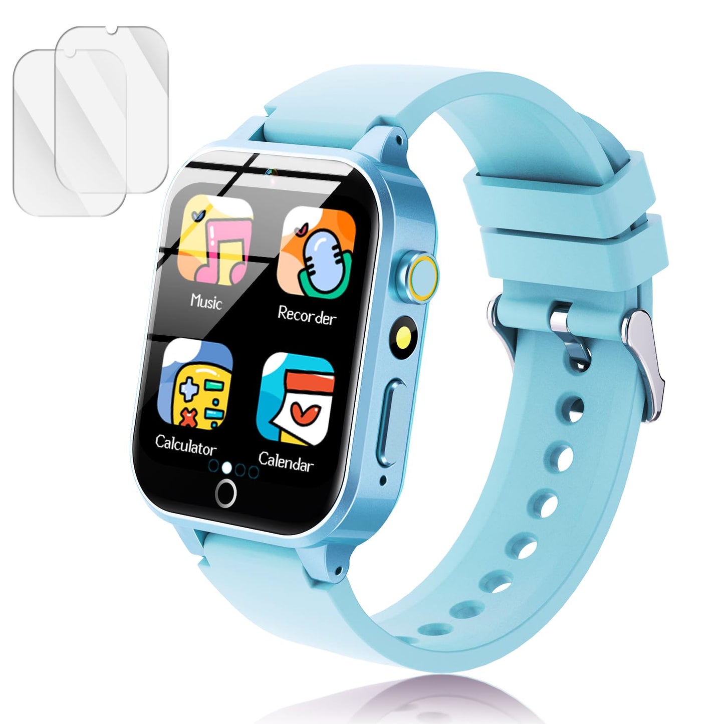 Luyiilo Smart Watch for Kids, with 26 Puzzle Games, Touch Screen, HD Camera, Alarm Clock, Toys for Ages 4-12 Years Old.Birthday Gift for Boys Girls (Blue)