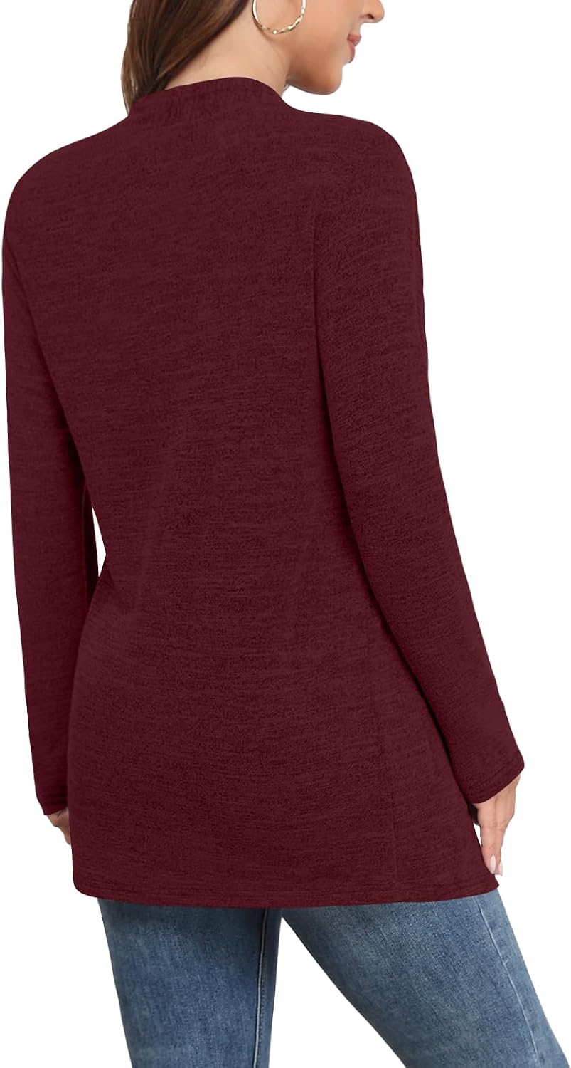 Yincro Womens Lightweight Cardigan Long Sleeve Open Front Casual Sweater Cardigans with Pockets
