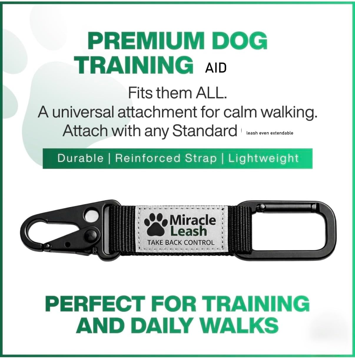 No‑Pull Dog Leash Attachment – Torso‑Loop Control for Large Dogs that Pull – Gentle Leader Alternative – Training Tool for Reactive & Lunging Dogs – Works with Any Collar