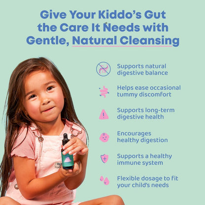 JoySpring Kids Bedtime Routine for Sleep & Gut Support – Liquid Melatonin + Herbal Digestive Support Drops for Toddlers & Kids – Evening Wellness System