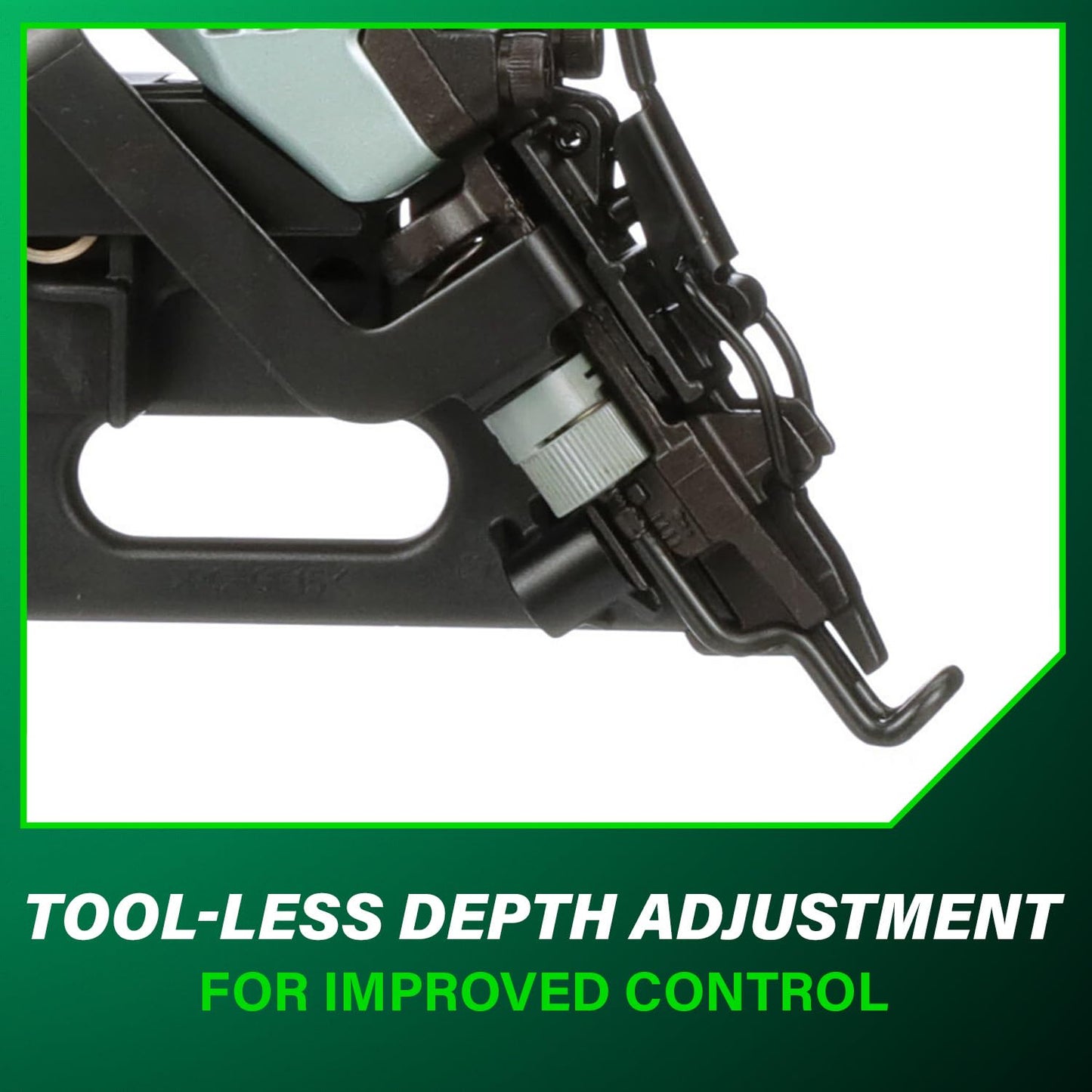 Metabo HPT 15 Gauge Angled Finish Nailer, Selective Actuation, NT65MA4 | Pneumatic Power Tool, Air Duster Included, 1-1/4 to 2-1/2 in Fasteners, Crown & Base Molding Applications