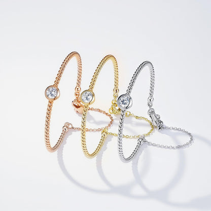 Infinity Bracelets for Women Two-tone 18K Gold Plated Adjustable Minimalist Bangle Jewelry Gifts for Mom Perfect for Anniversary Mother's Day Christmas Valentine's Day