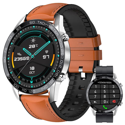 Men Smart Watch for Android iOS, Bluetooth Calls Voice Chat with Heart Rate/Sleep Monitor Fitness Tracker, 1.3" Full Touch Screen IP67 Waterproof Stainless Steel Activity Tracker for Men