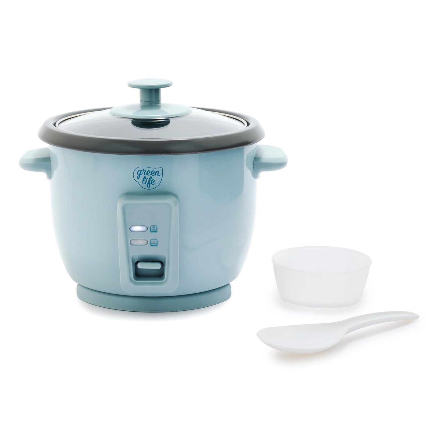 GreenLife Rice Cooker with Removable PFAS-Free Ceramic Nonstick Pot, 3-Cups Uncooked/6-Cups Cooked, Grains & Oatmeal Multicooker, Compact One-Switch Design, Auto Keep Warm, Easy Clean, Cream