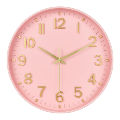 HZDHCLH Wall Clocks Battery Operated,Wall Clock Green,8 inch Wall Clock Silent Non Ticking Modern 3D Numbers for Kitchen Bedroom Living Room Office Classroom Decor