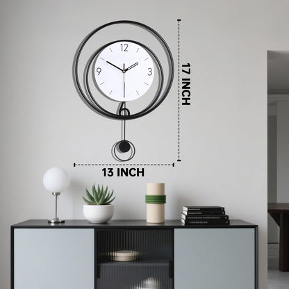 Dankeit Decorative Wall Clock,Silent Non-Ticking Quality Quartz Movement Battery Operated,Large Wall Clocks for Living Room Kitchen Home Bathroom Bedroom Wall Decor,16x16inch,White