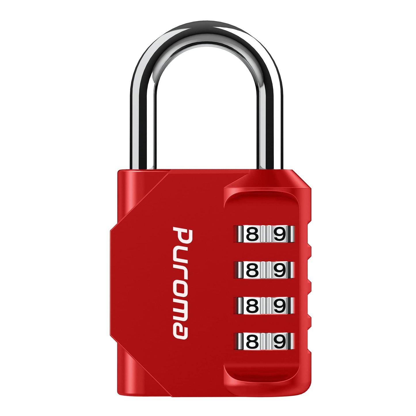 Puroma 2 Pack Combination Lock 4 Digit Padlock for School Gym Locker, Sports Locker, Fence, Toolbox, Case, Hasp Storage (Black & Code Window)