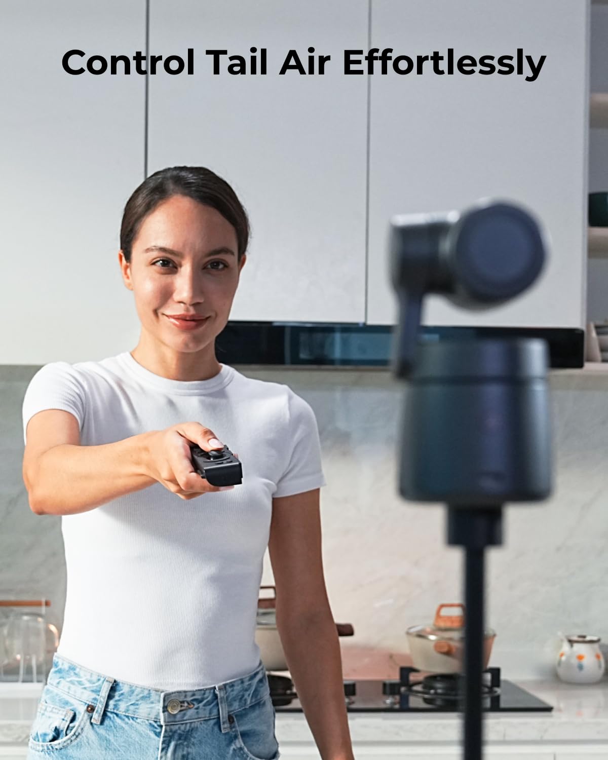 OBSBOT Tail Air NDI Streaming Camera 4K, AI Tracking PTZ Camera with Intelligent APP, Gesture Control, HDMI/USB-C/Wireless Webcam, Video Camera Live Stream for YouTube, Church, Worship, Creator, etc.