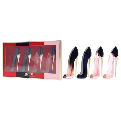 Carolina Herrera Good Girl Perfume for Women Mini Gift Set Splashes EDP 0.24 Ounce | Includes Good Girl, Very Good Girl, Good Girl Blush & Good Girl Very Elixir, Designer Sampler, Travel Size