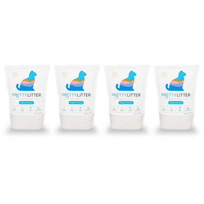 PrettyLitter Health Monitoring Cat Litter (Unscented, Non Clumping) | Lightweight & Low Tracking, Color Changing Silica Gel Crystals, Advanced Odor Control — 6 Lbs, Pack of 2 (Up to 2 Month Supply)