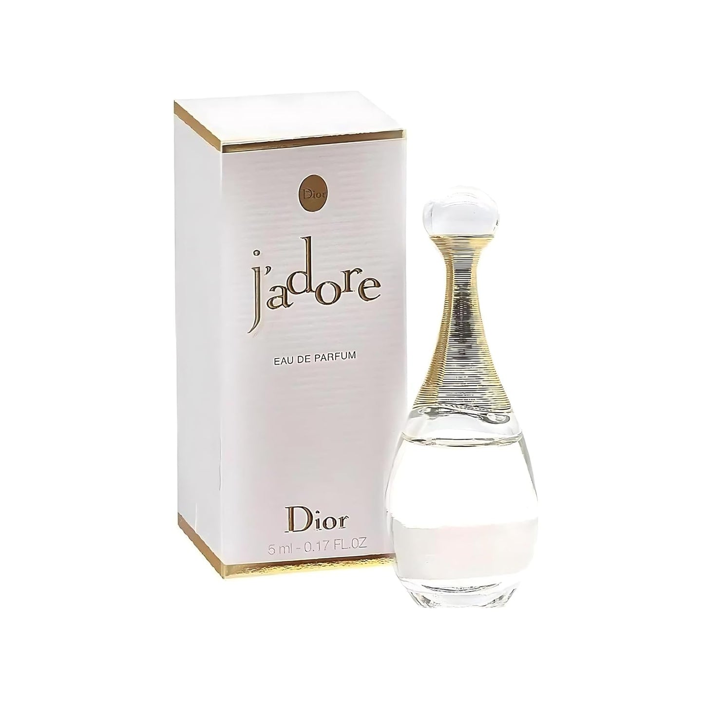 Dior Jadore Eau de Parfum Splash Mini for Women, 0.17 Ounce | Women's Eau de Parfum, Mini Splash Bottle, Floral Fragrance, Travel Size, Designer Perfume, Collectible