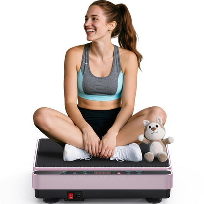 Vibration Plate Exercise Machine for Lymphatic Drainage, Full Body Shake Platform Board for Home Fitness, Fat Burning, 5 Program Modes and 99 Speed Levels