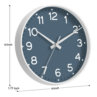 Roymnie Wall Clock Green, Silent Wall Clocks Battery Operated 8 Inch-Modern Non Ticking Analog Clock Decorative for Kitchen Office Bathroom Bedroom(Gold)