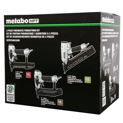 Metabo HPT 15 Gauge Angled Finish Nailer, Selective Actuation, NT65MA4 | Pneumatic Power Tool, Air Duster Included, 1-1/4 to 2-1/2 in Fasteners, Crown & Base Molding Applications
