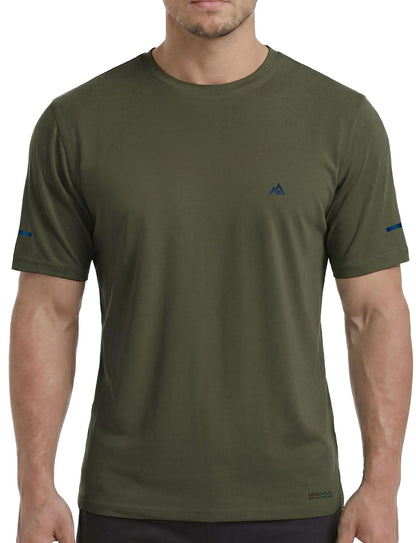 Cooling Bamboo Viscose T-Shirt for Men, Moisture Wicking Lightweight Quick Dry Workout Tee for Hot Weather