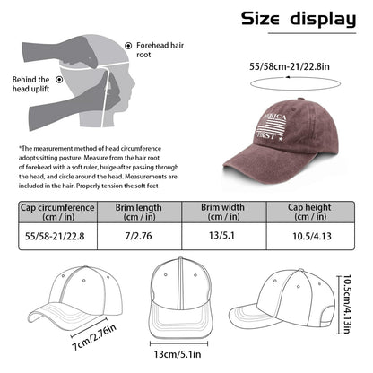Funny Hat America Hats for Men Gifts for Dad Baseball Cap