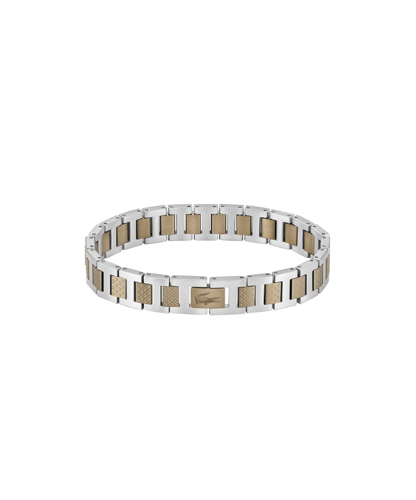 Lacoste Metropole Bracelet – Unisex H-Link with Crocodile Clasp – Adjustable Polished Finish Accessory