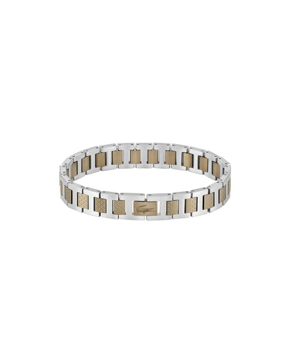 Lacoste Metropole Bracelet – Unisex H-Link with Crocodile Clasp – Adjustable Polished Finish Accessory