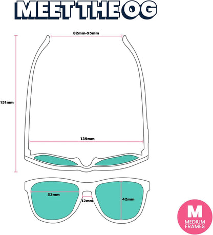 goodr Polarized Sunglasses, Medium Sized (OG), UV400 Protection, No Slip, No Bounce