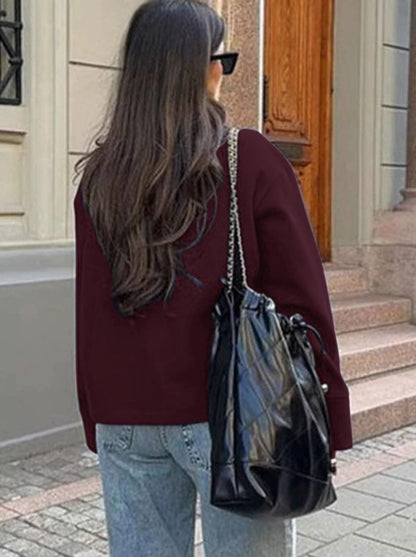 CHARTOU Women Crop Pea Coat Wool Blend Winter Loose Casual Short Jacket Outwear