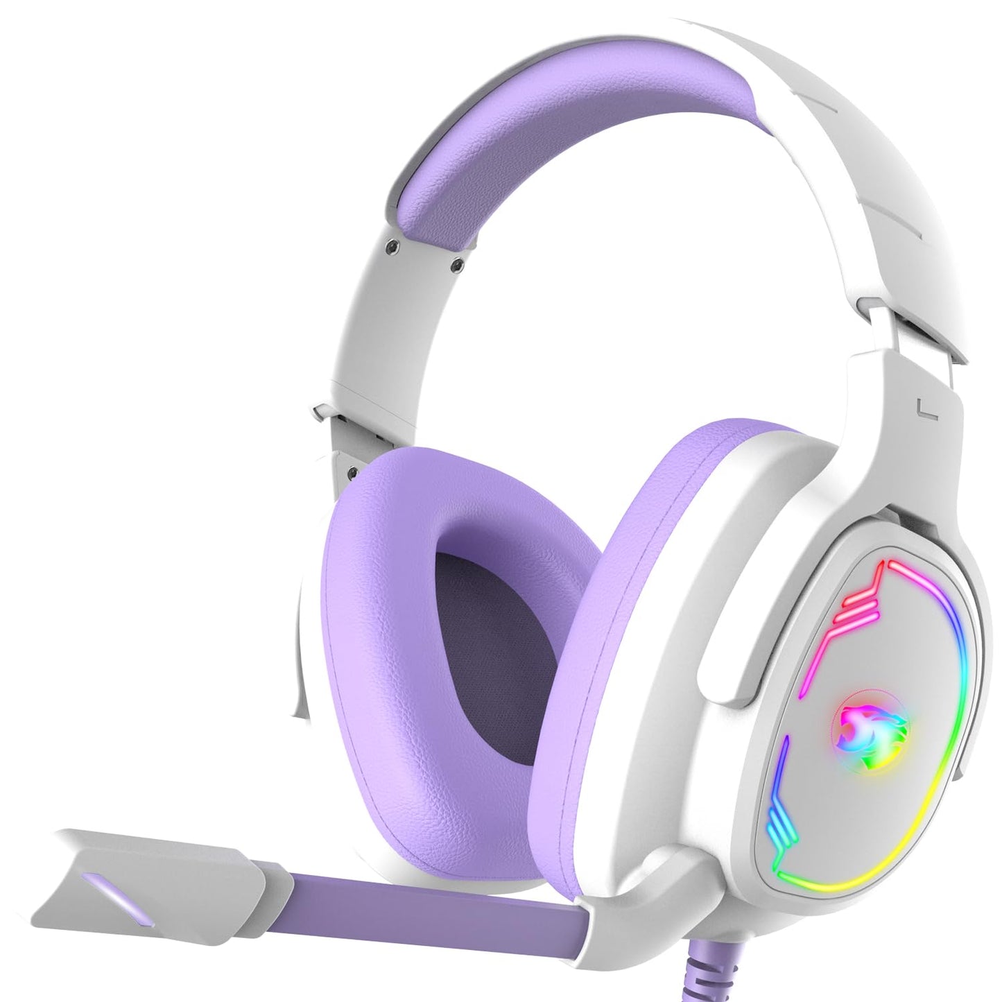 Jimonyer Gaming Headset for PS5 PS4 Xbox Series X|S PC Switch, 7.1 Surround Sound Over Ear Headphones with Noise Canceling Mic, RGB LED Light, Soft Memory Earmuffs Headset for Gaming or Work (Blue)
