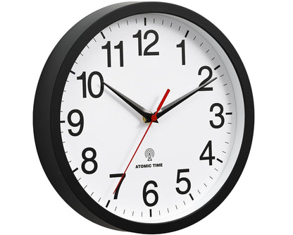 Rohioue Wall Clock Modern 8 Inch Battery Operated Silent Non Ticking Small Analog Clock for Living Room Office Home Bedroom Kitchen Bathroom(Black)