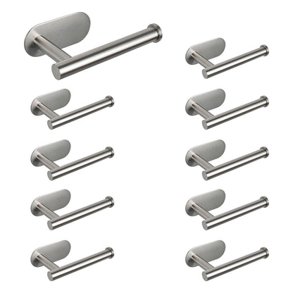 NearMoon Toilet Paper Holder Self Adhesive, Premium Thicken SUS304 Stainless Steel Rustproof Adhesive Toilet Roll Holder no Drilling for Bathroom, Kitchen, Washroom (1 Pack, Brushed Gold)