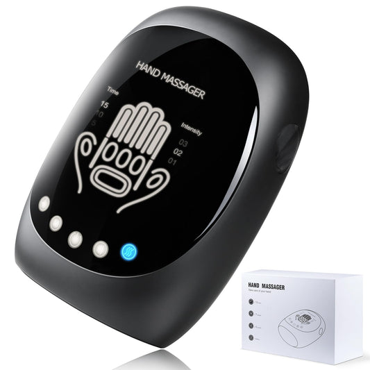 FSA-HSA Eligible Hand Massager with Heat and Compression for Arthritis Pain Relief, with 5-Finger Individual Therapy, Fits All Hand Sizes,Rechargeable & Portable (White)