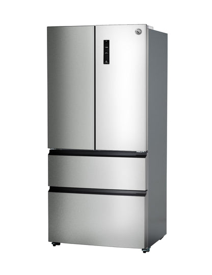 Commercial Cool 20 Cu. Ft. Top Mount Refrigerator with Freezer, 2-Door Refrigerator with Top Freezer and Adjustable Temperature Control, Ice Maker Ready, Energy Star Certified, Stainless Look
