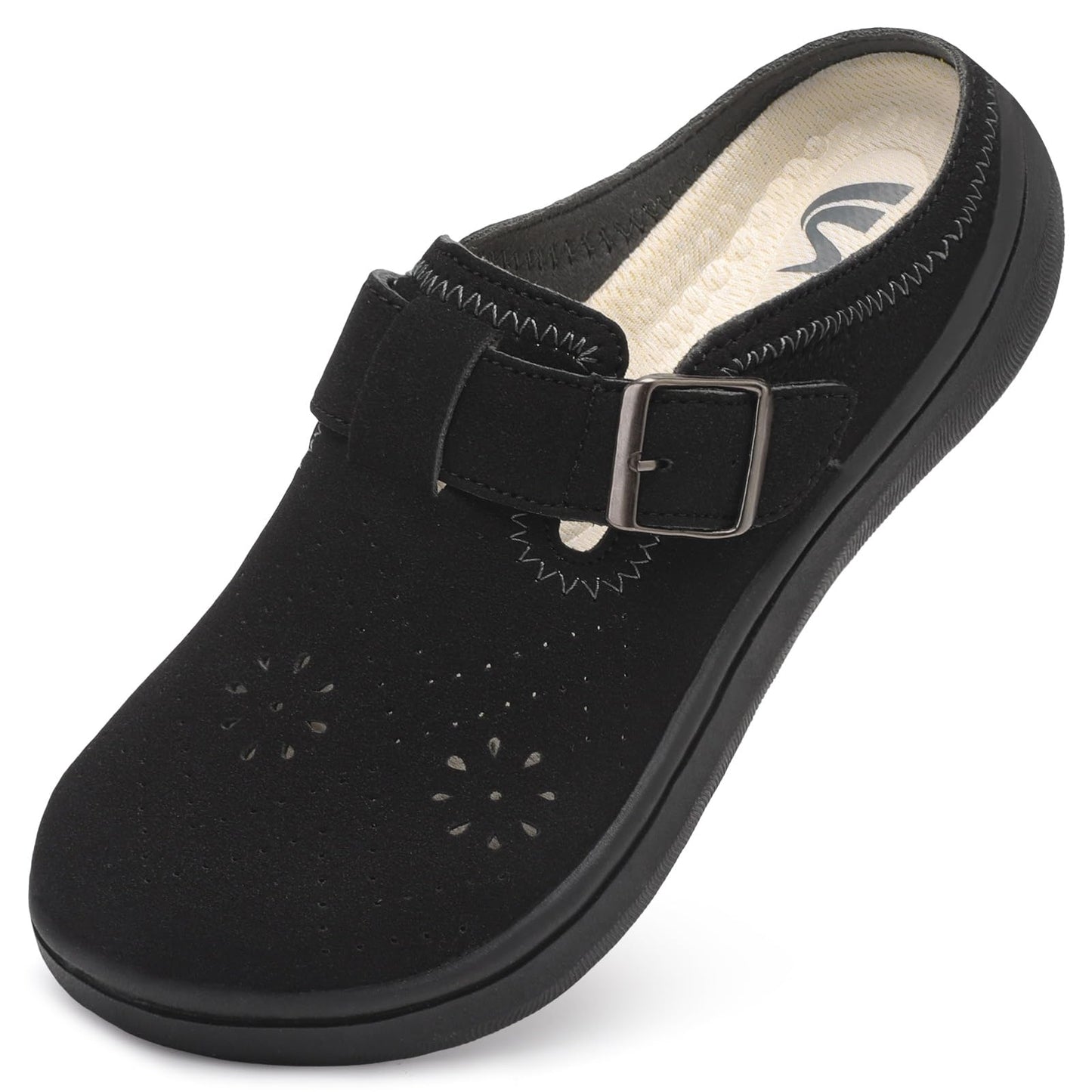 Spesoul Clogs for Women Wide Width Slip On Mules Slide On Potato Shoes Diabetic Slippers Closed Toe Zero Drop for Swollen Feet Summer Indoor Outdoor
