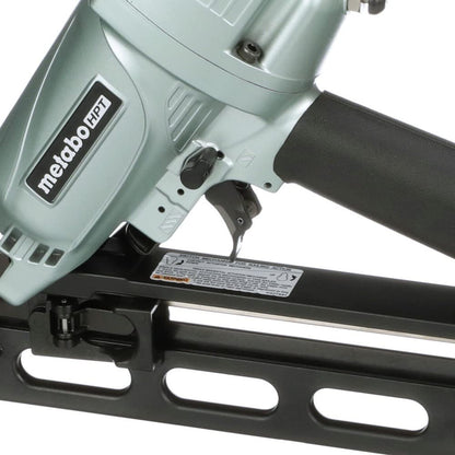 Metabo HPT 15 Gauge Angled Finish Nailer, Selective Actuation, NT65MA4 | Pneumatic Power Tool, Air Duster Included, 1-1/4 to 2-1/2 in Fasteners, Crown & Base Molding Applications
