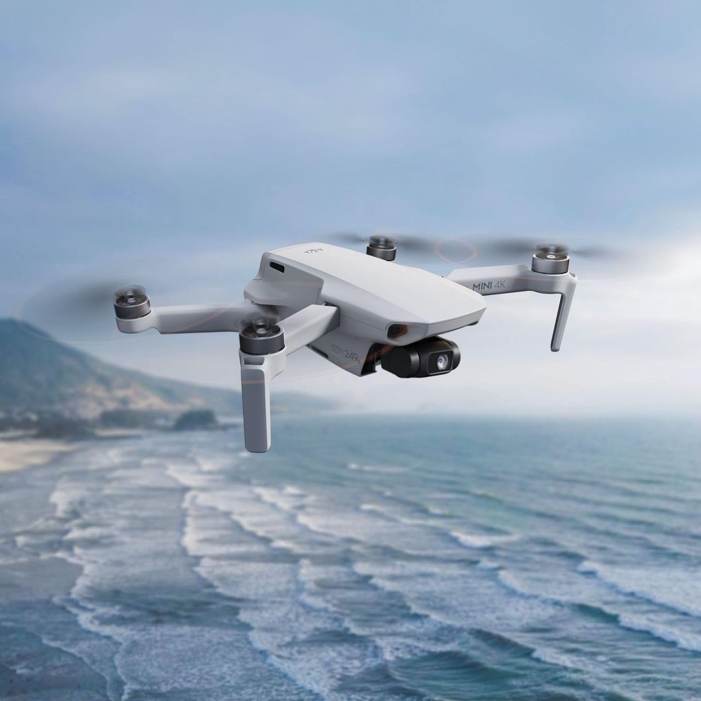 DJI Mini 4K, Drone with 4K UHD Camera for Adults, Under 249 g, 3-Axis Gimbal Stabilization, 10km Video Transmission, Auto Return, Wind Resistance, 1 Battery for 31-Min Max Flight Time
