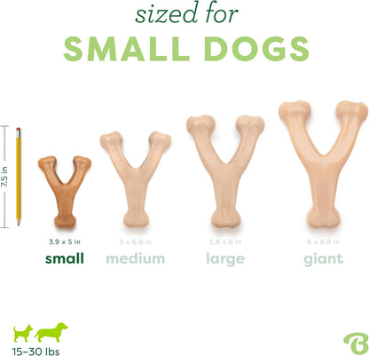 Benebone Wishbone Durable Dog Chew Toy for Aggressive Chewers, Real Bacon, Made in USA, Medium