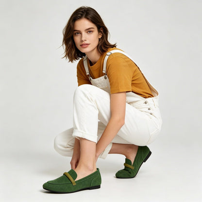 Women's Slip on Flats Shoes Runs Small Faux Suede Ballet Flats Fashion Business Casual Comfortable Flats Dressy Loafers for Women