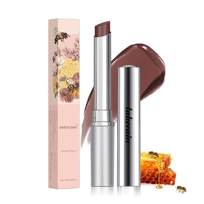 Honey Lipstick Tinted Lip Balm - Sheer Hydrating Lipstick for All Skin Tones - Moisturizing Lip Color, Nourishing Lip Balm with a Hint of Natural Black Cherry Tint