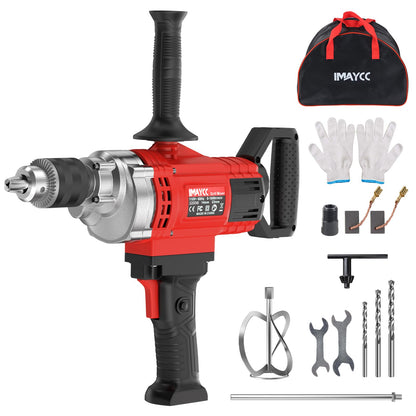 IMAYCC Handheld Cement Mixer, Portable Concrete Mixer,110V 6 Speed Mixing Drill, 2100W Drill Mixer for mud,Motar,Paint, Grout, Plaster,Thinset etc.