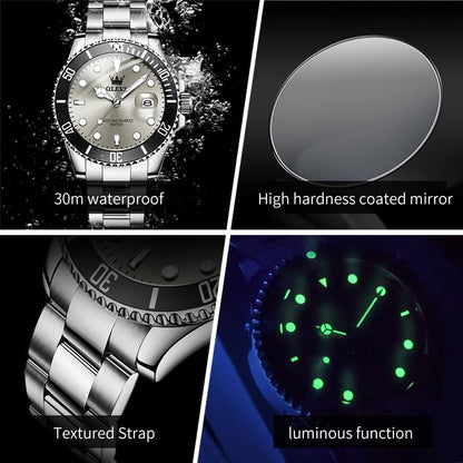 OLEVS Luxury Watches for Men Big Face Stainless Steel Business Dress Analog Quartz Watch with Day Waterproof Luminous Mens Wrist Watch