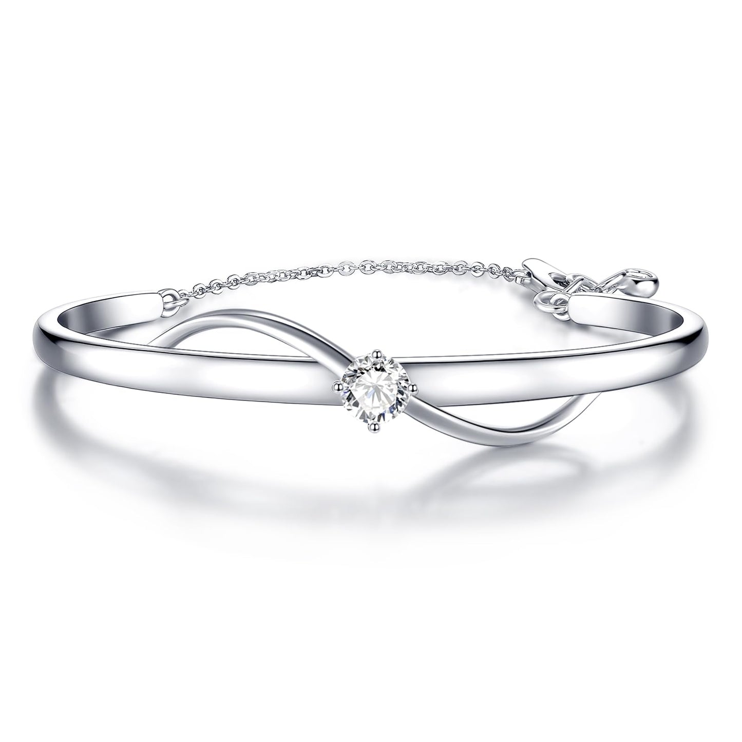Infinity Bracelets for Women Two-tone 18K Gold Plated Adjustable Minimalist Bangle Jewelry Gifts for Mom Perfect for Anniversary Mother's Day Christmas Valentine's Day