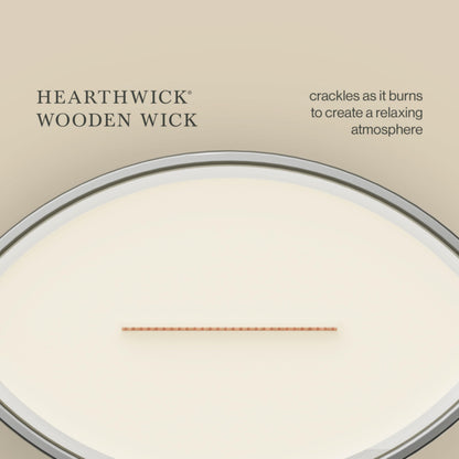 WoodWick Large Hourglass Fireside Candle, Premium Soy Blend Wax, Crackles as it burns, Perfect for Gifting, 21oz