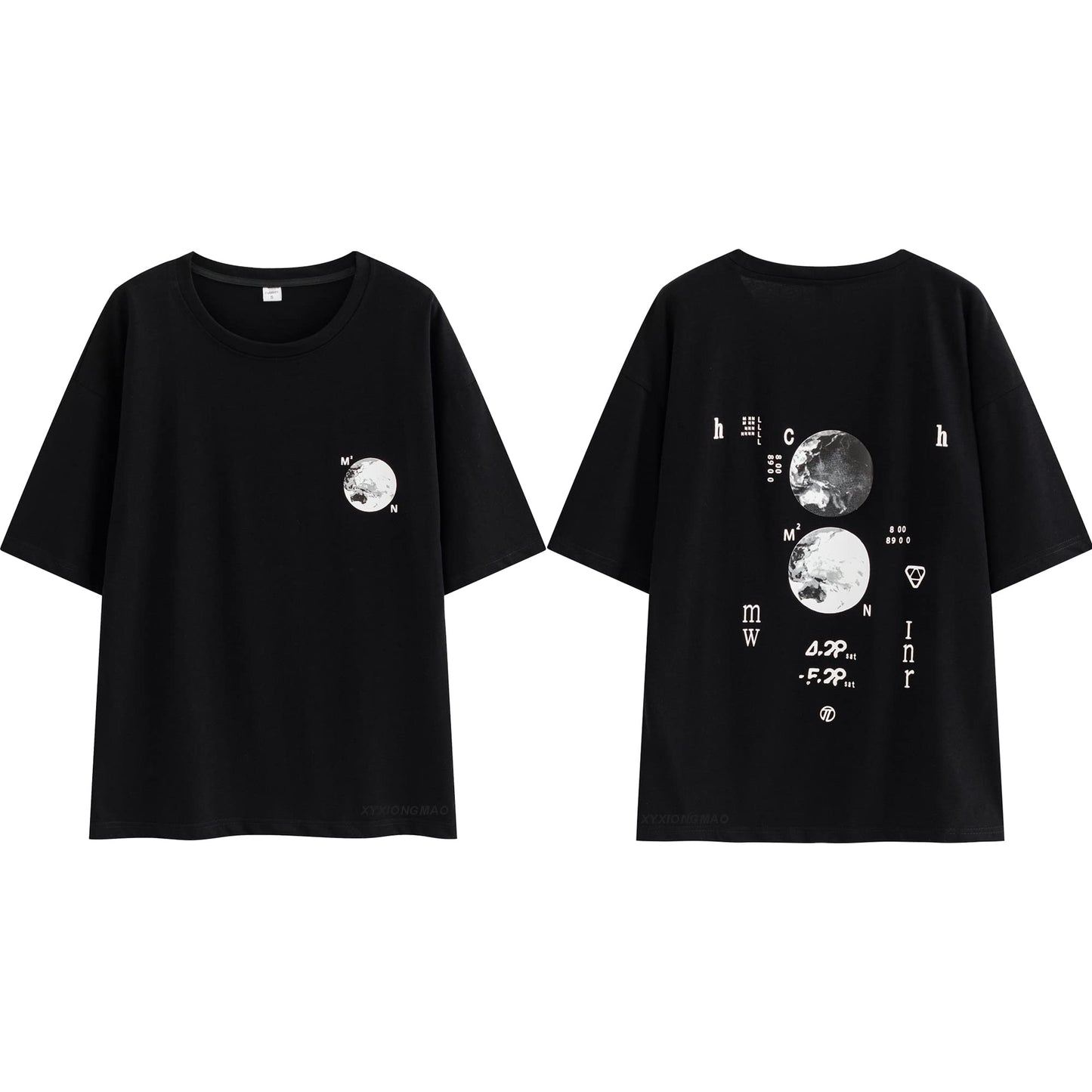 XYXIONGMAO Casual Sports Short-Sleeved T-Shirt Loose Cotton Japanese Streetwear Hip Hop Unisex Graphic Tees Shirts for Men