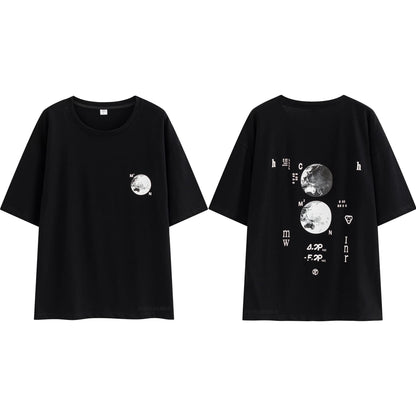 XYXIONGMAO Casual Sports Short-Sleeved T-Shirt Loose Cotton Japanese Streetwear Hip Hop Unisex Graphic Tees Shirts for Men