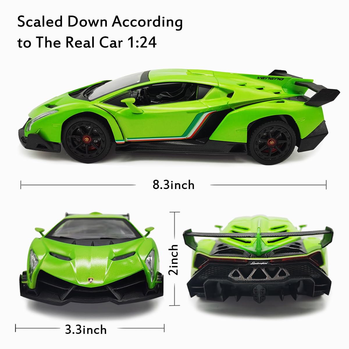Remote Control RC CAR Racing Cars Compatible with Lamborghini Veneno Officially Licensed 1:24 Toy RC Cars Model Vehicle for Boys 6,7,8 Years Old,red