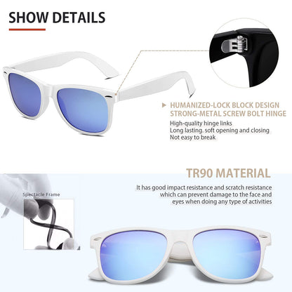 FEIDUSUN Sunglasses Men Polarized Sunglasses for Mens and Womens,Black Retro Sun Glasses Driving Fishing UV Protection