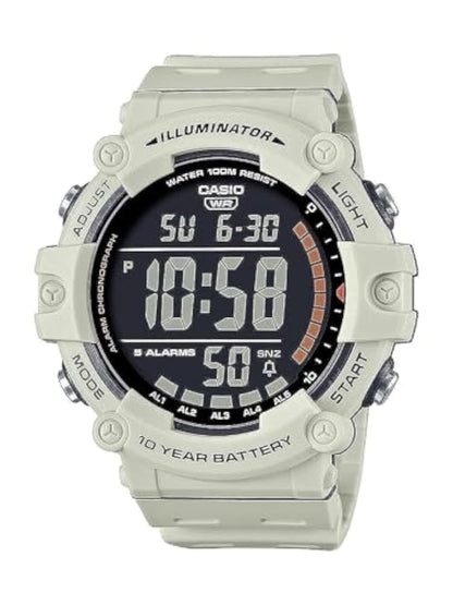 Casio Illuminator AE1500WH Series | 10-Year Battery | LED Backlight | 5-Alarms | 1/100 Sec Stopwatch | Men's Digital Watch